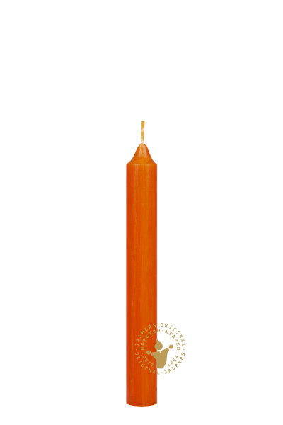 Leuchterkerzen durchgefärbt Orange Ø 22 x 180 mm, 10 Stück